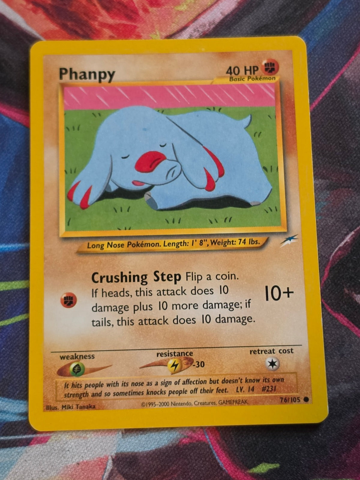 Phanpy - 076/105 - Neo Destiny - Common - Unlimited - NM Pokemon