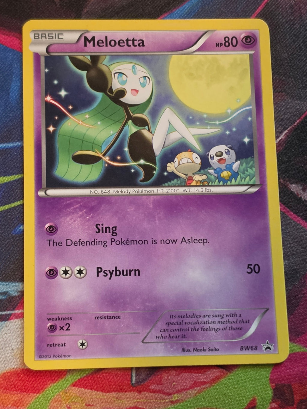 Meloetta Promo Black and White Promos BW68 LP Pokemon
