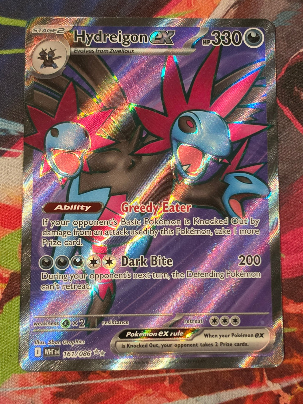Hydreigon ex Ultra Rare White Flare 161/086 NM Pokemon