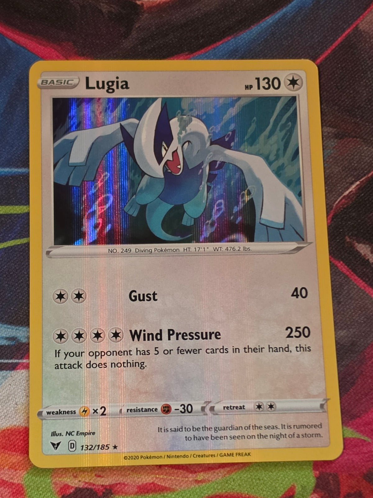 Lugia Holo Rare Vivid Voltage 132/185 NM Pokemon