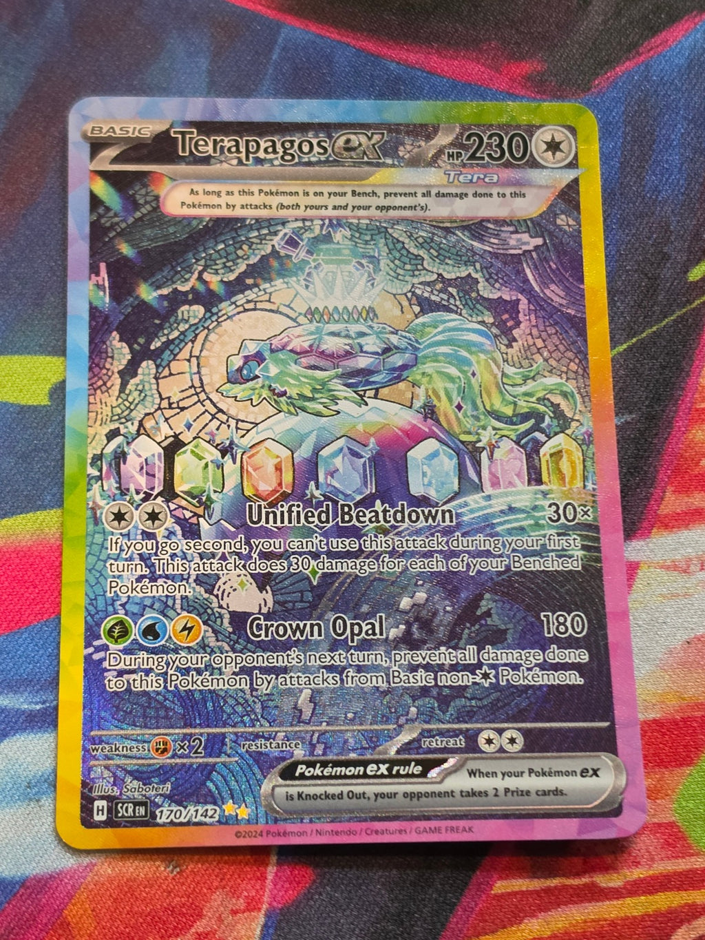 Terapagos ex Special Illustration Rare Stellar Crown 170/142 NM Pokemon