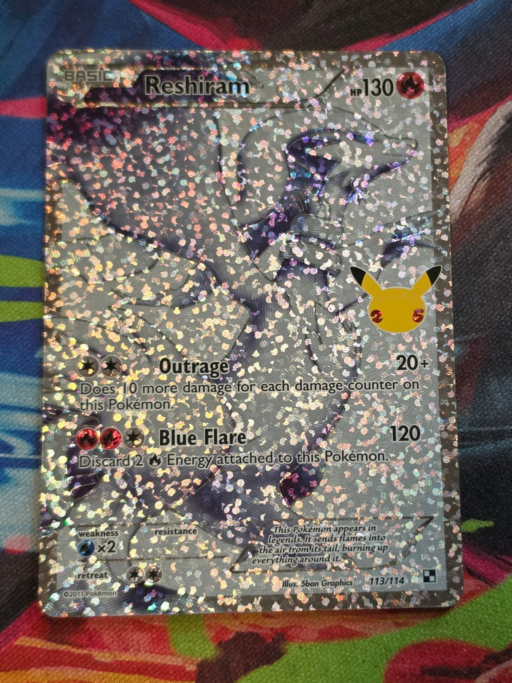 Reshiram Classic Collection Celebrations: Classic Collection 113/114 NM Pokemon