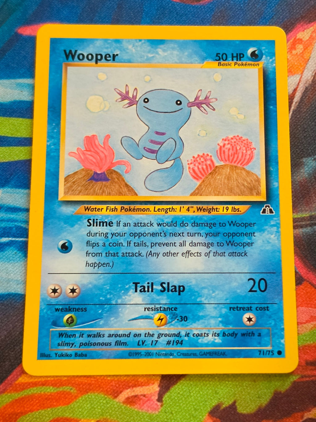 Wooper - 71/75 - Neo Discovery - Common - Unlimited - NM Pokemon