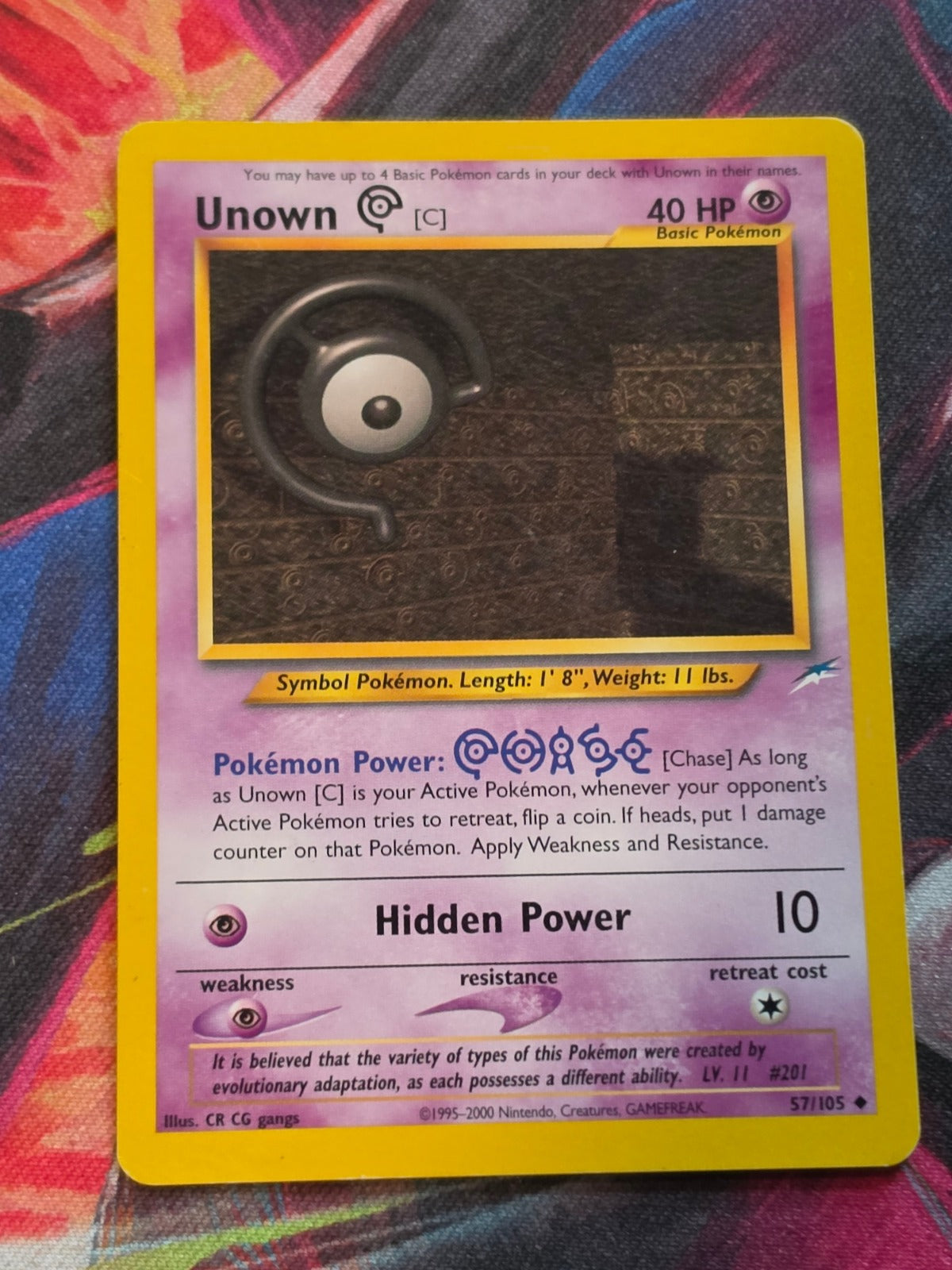 Unown [C] - 057/105 - Neo Destiny - Uncommon - Unlimited - LP Pokemon