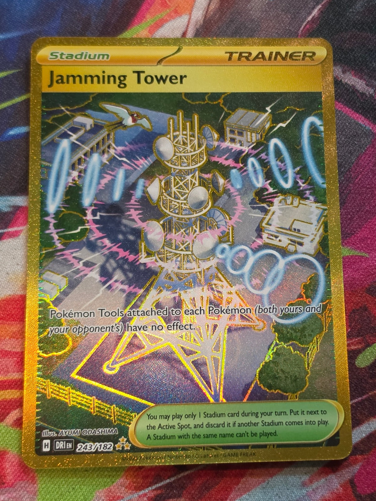 Jamming Tower Hyper Rare SV10: Destined Rivals 243/182 NM Pokemon