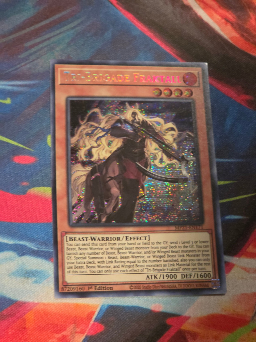 Tri-Brigade Fraktall Prismatic Secret Rare 2021 Tin of Ancient Battles MP21-EN171 1st Edition LP Yu-Gi-Oh!