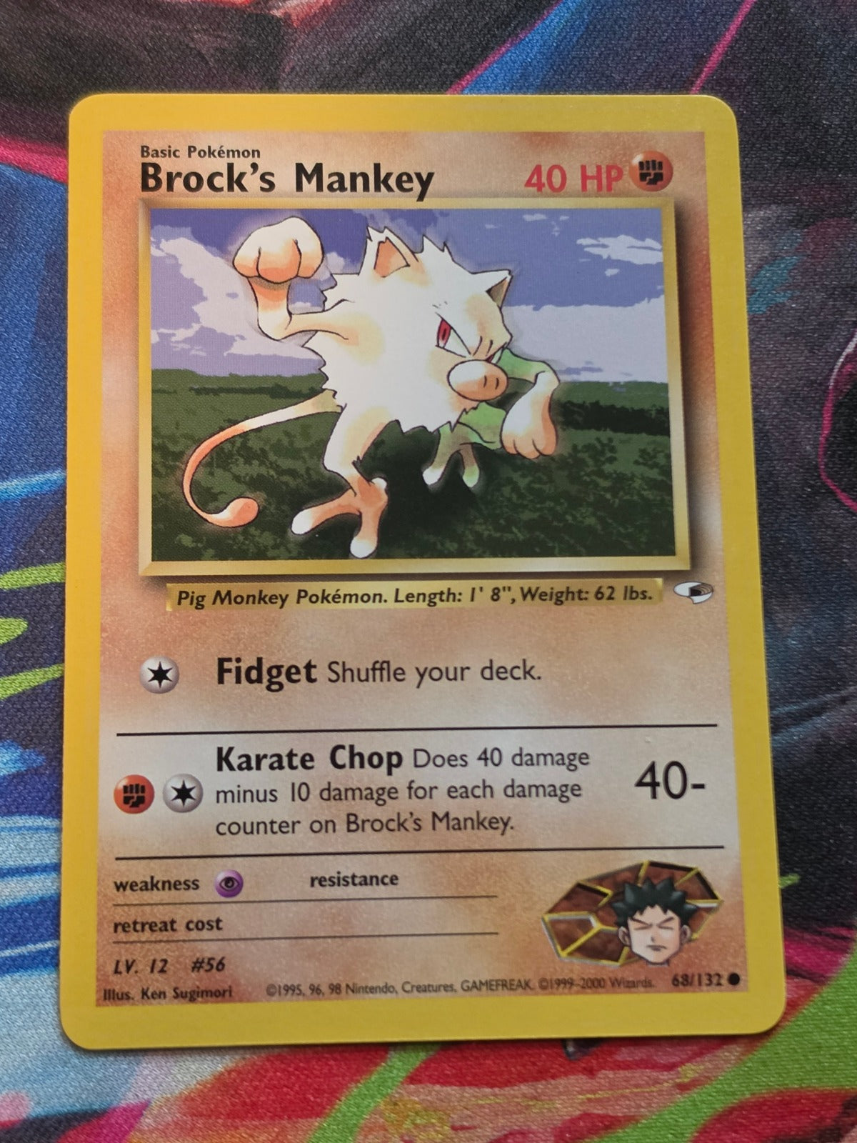 Brock's Mankey (68) - 068/132 - Gym Heroes - Common - Unlimited - NM Pokemon