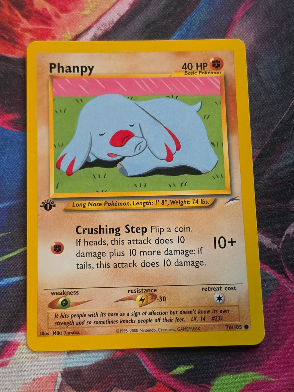 Phanpy - 076/105 - Neo Destiny - Common - 1st Edition - NM Pokemon