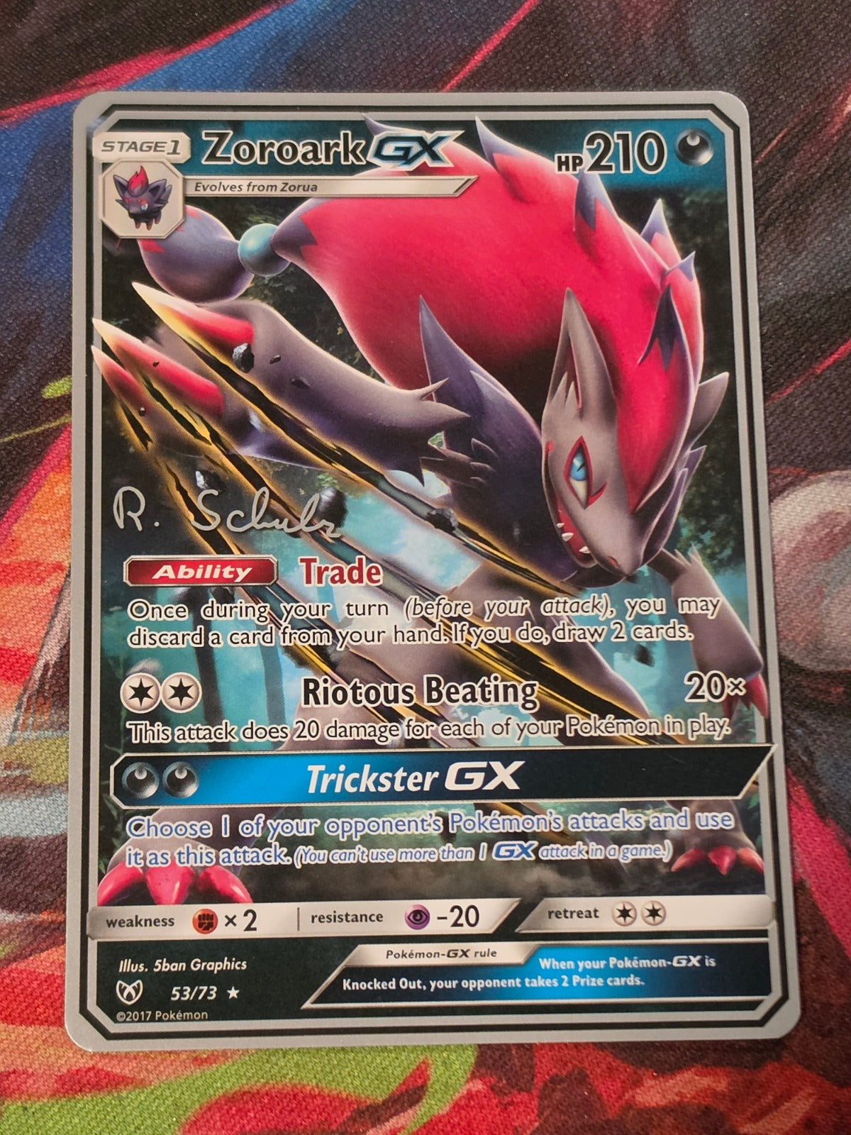 Zoroark GX - 2018 (Robin Schulz) Ultra Rare World Championship Decks 53/73 LP Pokemon