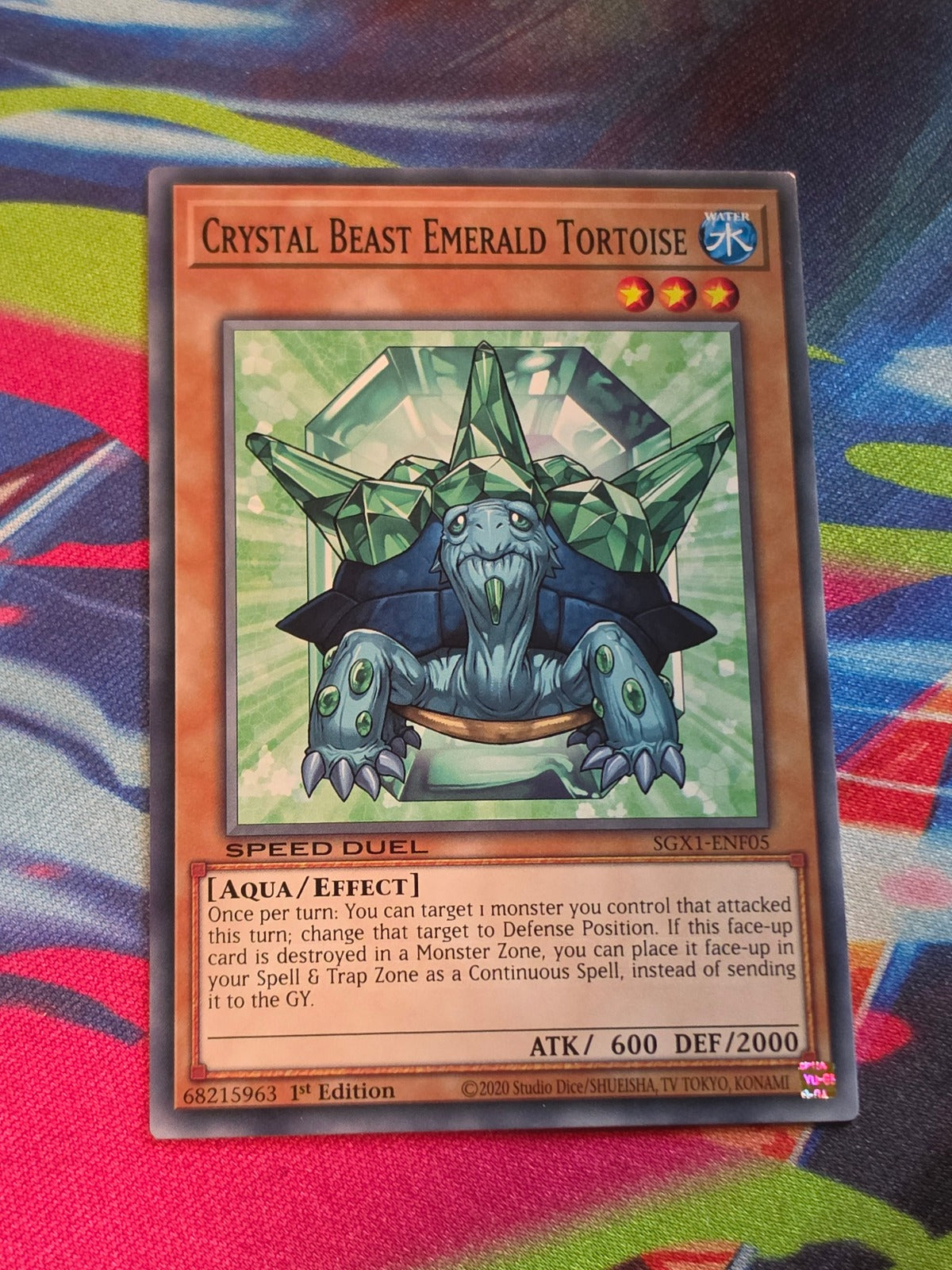 Crystal Beast Emerald Tortoise Common Speed Duel GX: Duel Academy Box SGX1-ENF05 1st Edition 1st Edition LP Yu-Gi-Oh!