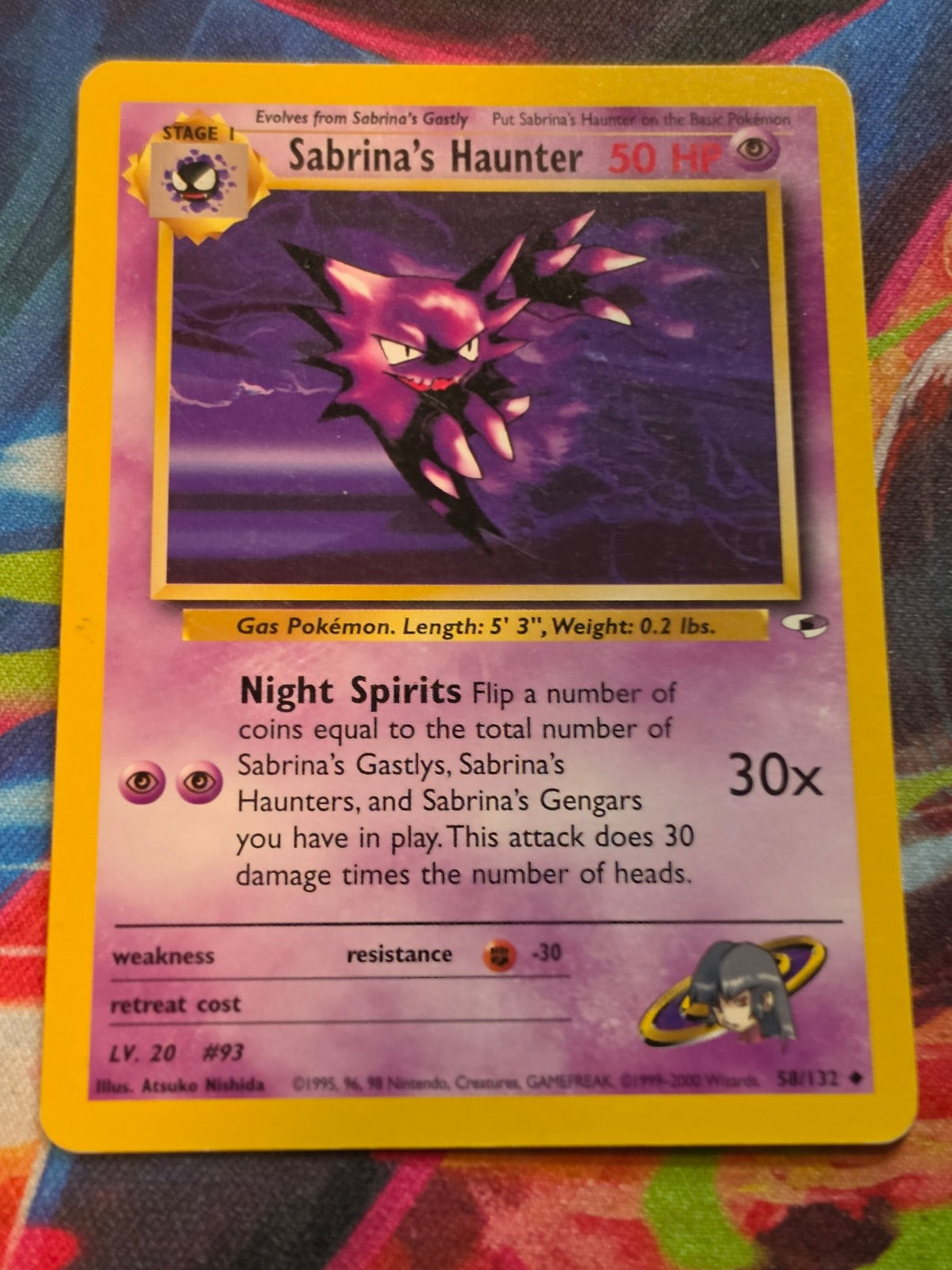 Sabrina's Haunter - 058/132 - Gym Heroes - Uncommon - Unlimited - LP Pokemon