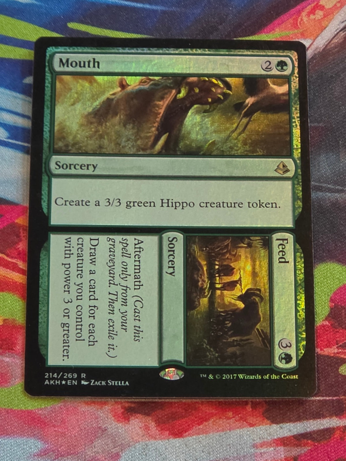 Mouth // Feed - 214 - Amonkhet - Rare - Foil - LP - MTG