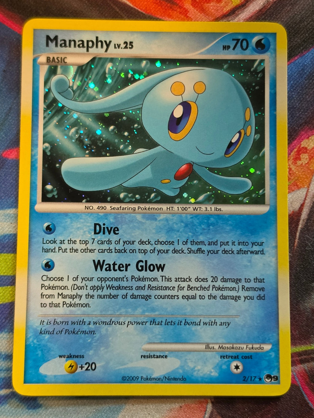 Manaphy Rare POP Series 9 002/017 NM- Pokemon
