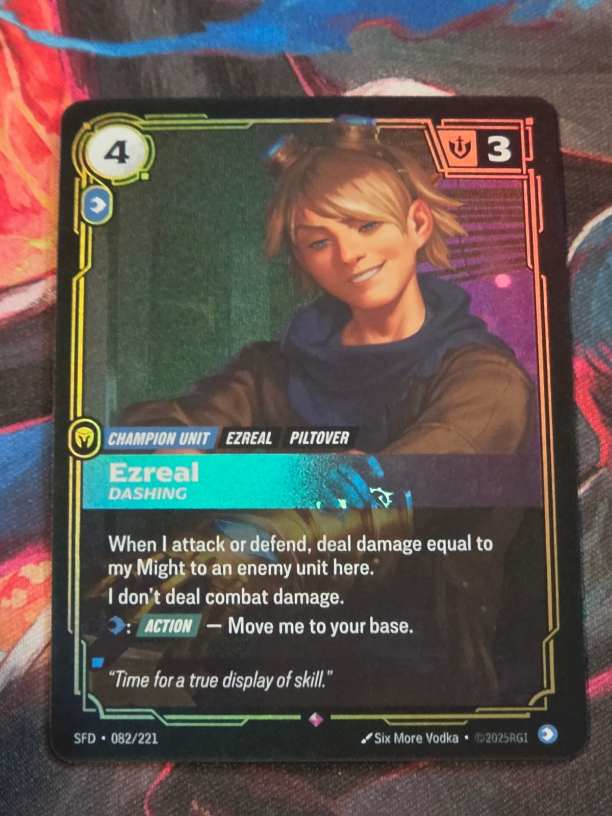 Ezreal, Dashing - 082/221 - Spiritforged - Rare - NM