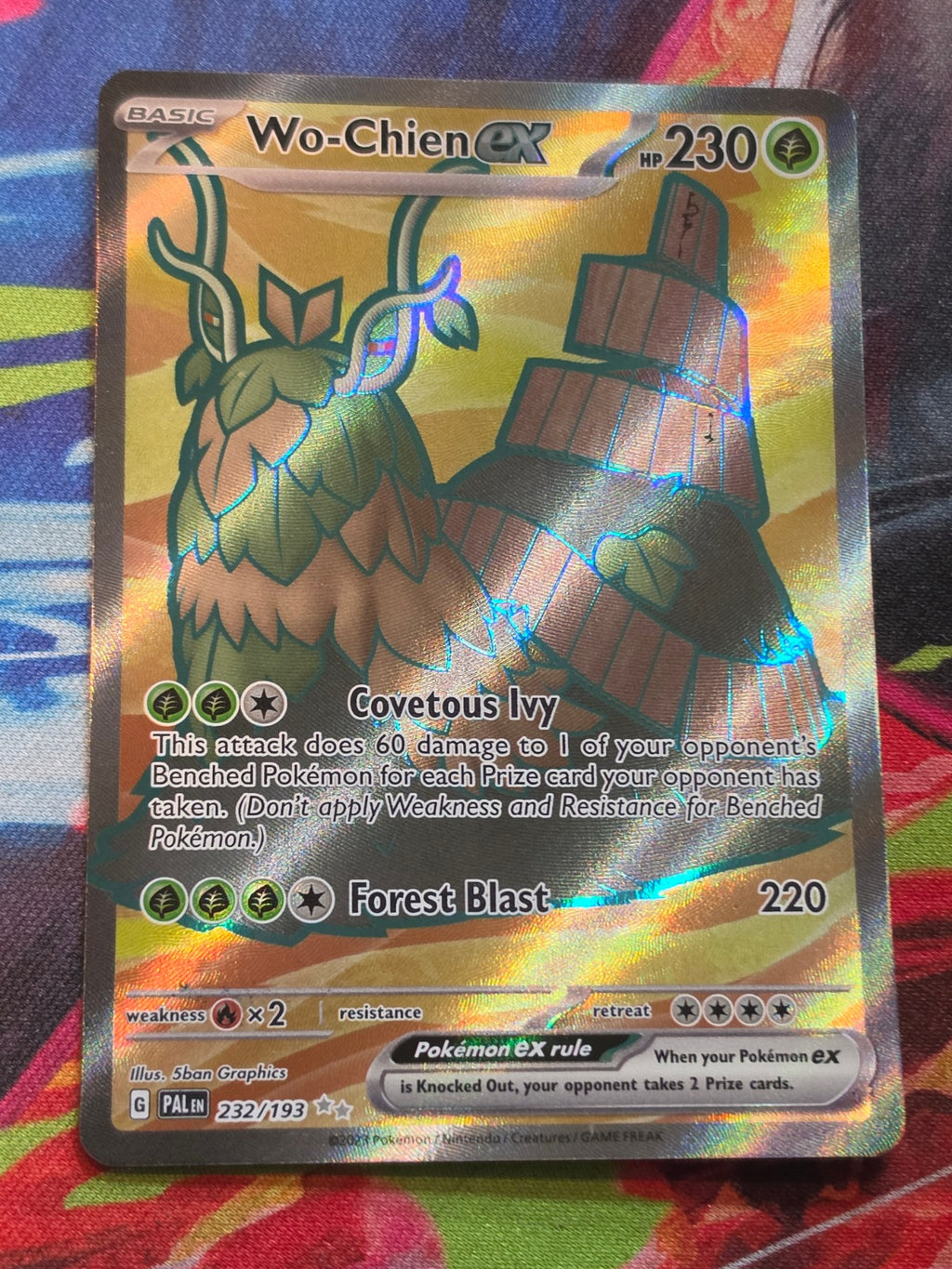 Wo-Chien ex Ultra Rare SV02: Paldea Evolved 232/193 NM Pokemon