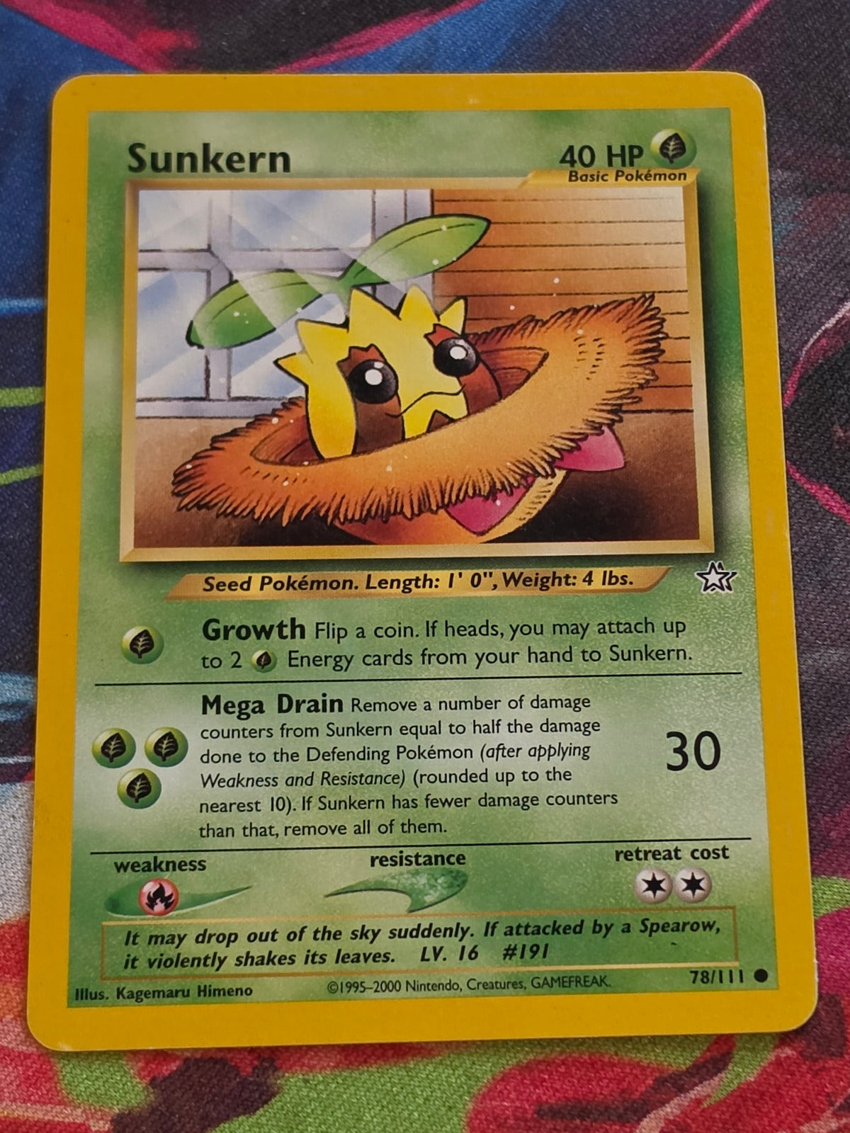 Sunkern - 078/111 - Neo Genesis - Common - Unlimited - LP Pokemon