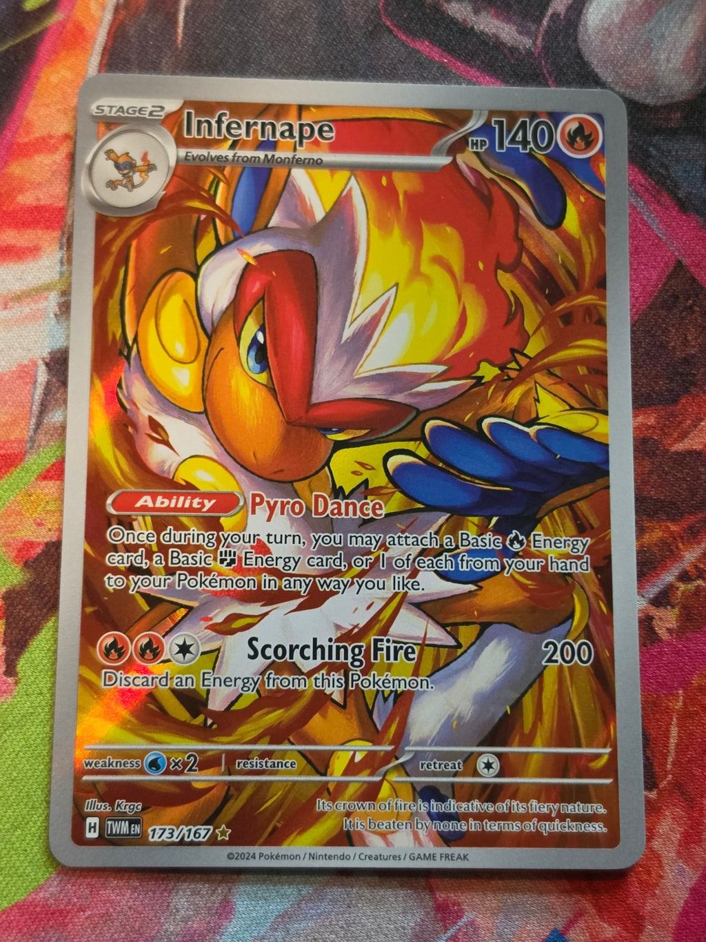 Infernape Illustration Rare SV06: Twilight Masquerade 173/167 NM Pokemon