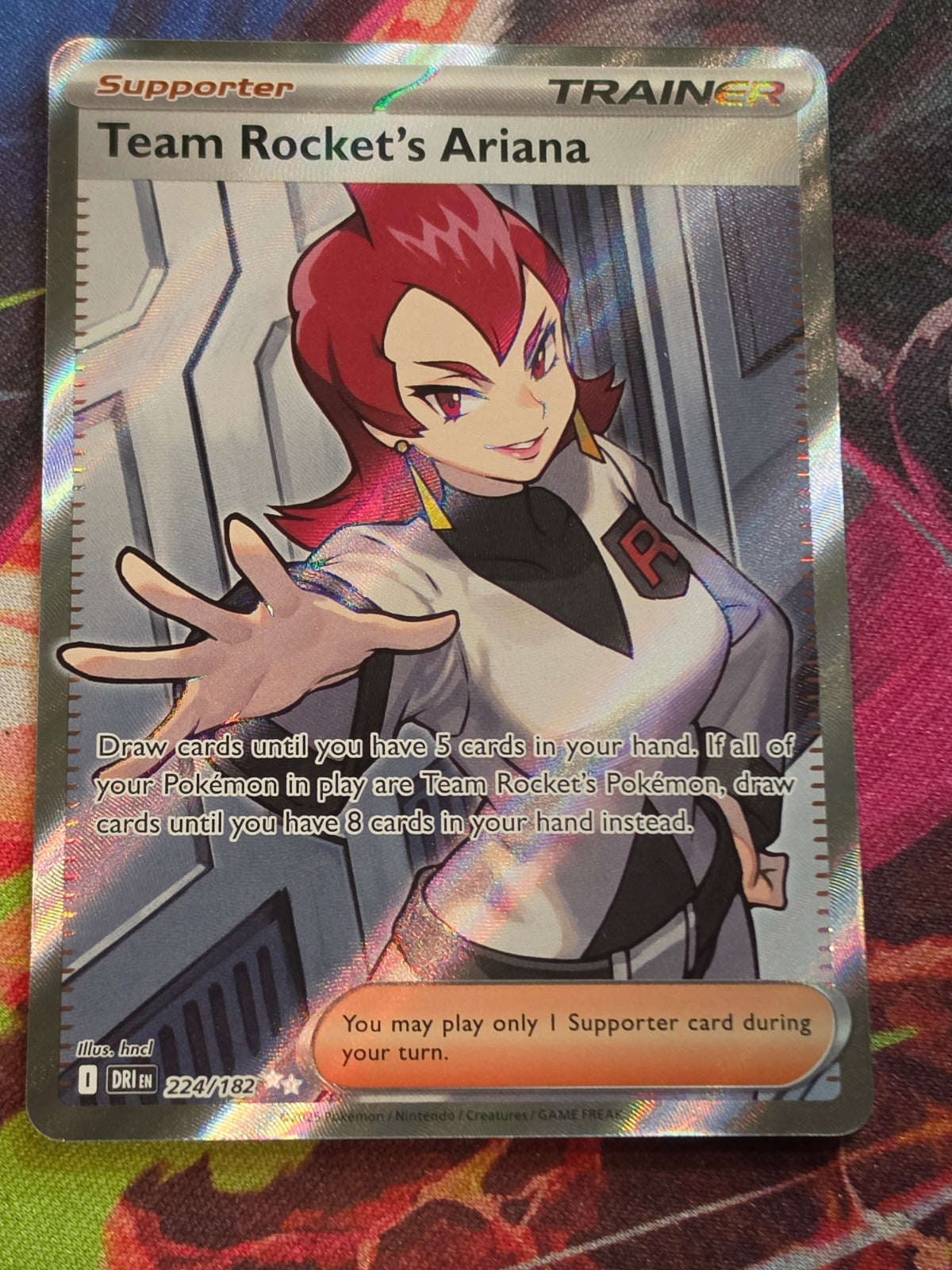 Team Rocket's Ariana Ultra Rare SV10: Destined Rivals 224/182 NM Pokemon