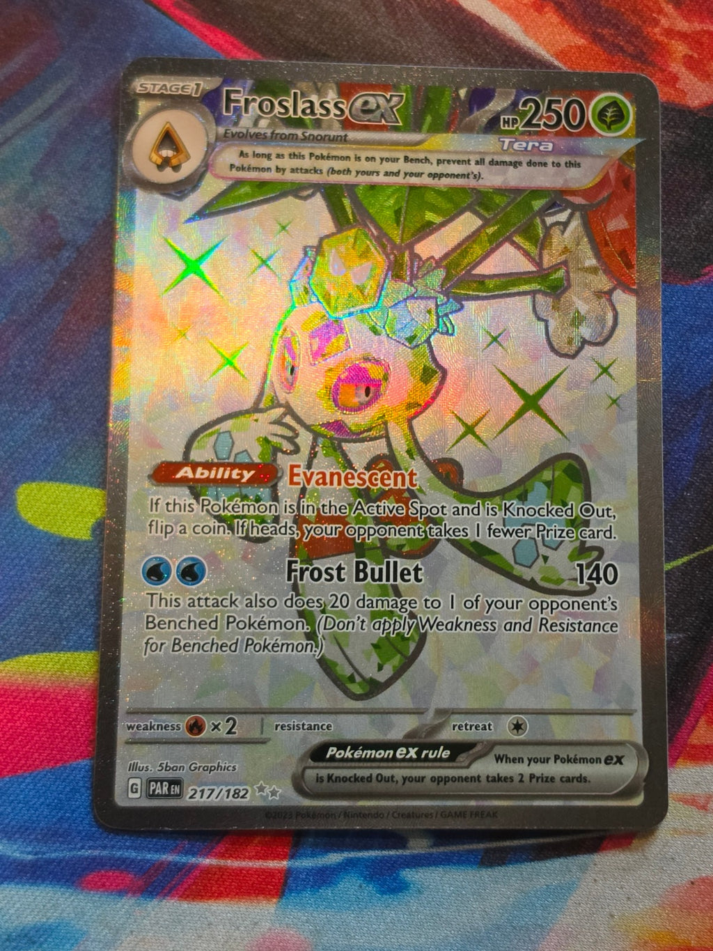 Froslass ex Ultra Rare SV04: Paradox Rift 217/182 NM Pokemon