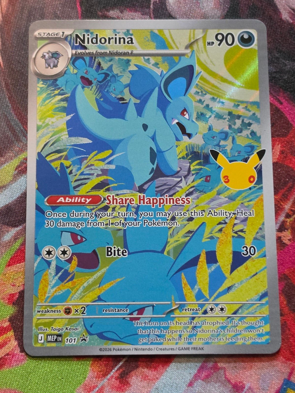 Nidorina (30th Celebration) Promo ME: Mega Evolution Promo 101 NM Pokemon