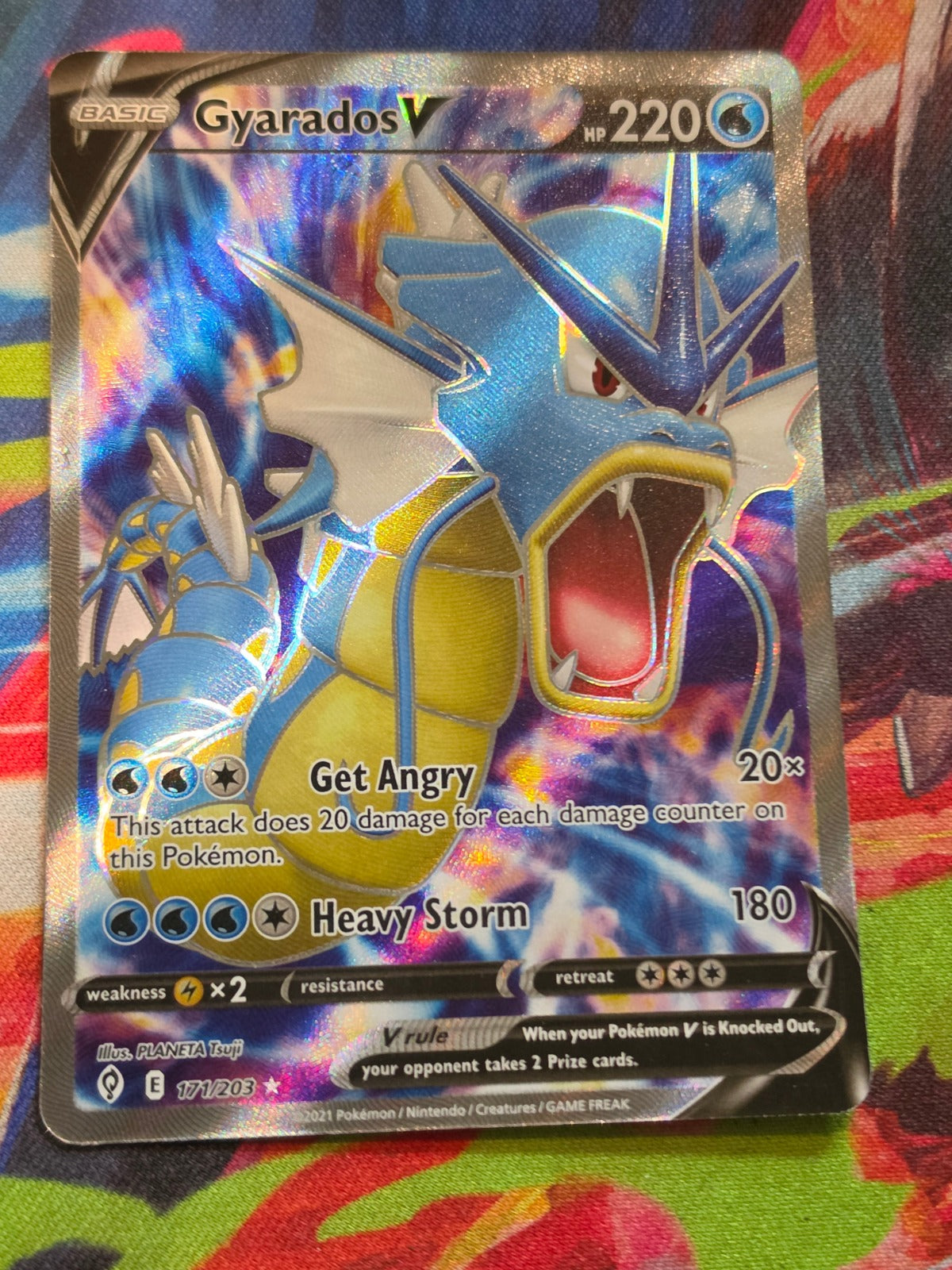 Gyarados V (Full Art) Ultra Rare SWSH07: Evolving Skies 171/203 NM Pokemon