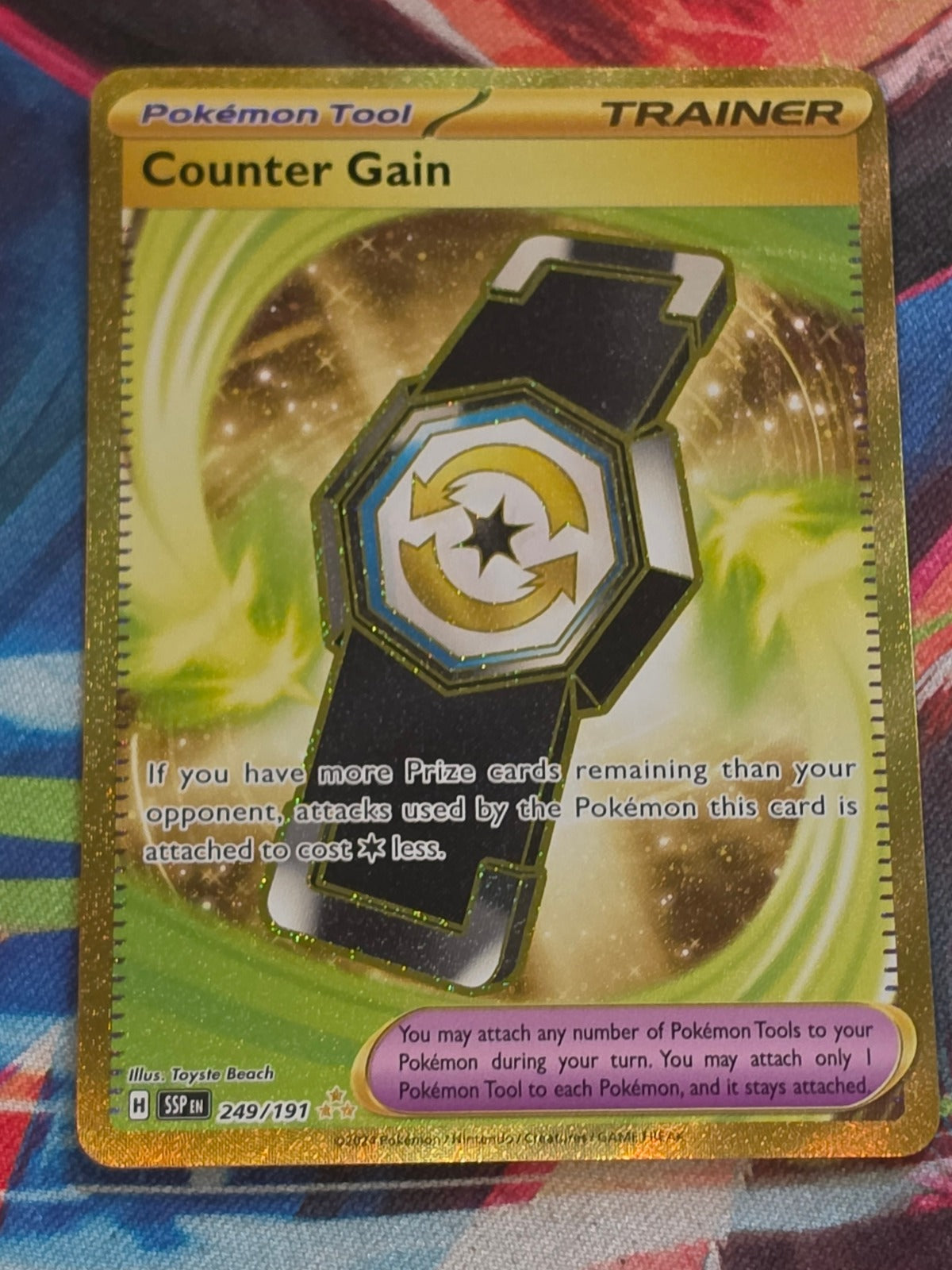 Counter Gain Hyper Rare SV08: Surging Sparks 249/191 NM Pokemon