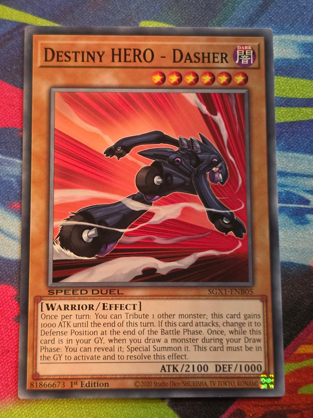 Destiny HERO - Dasher Common Speed Duel GX: Duel Academy Box SGX1-ENB05 1st Edition LP Yu-Gi-Oh!