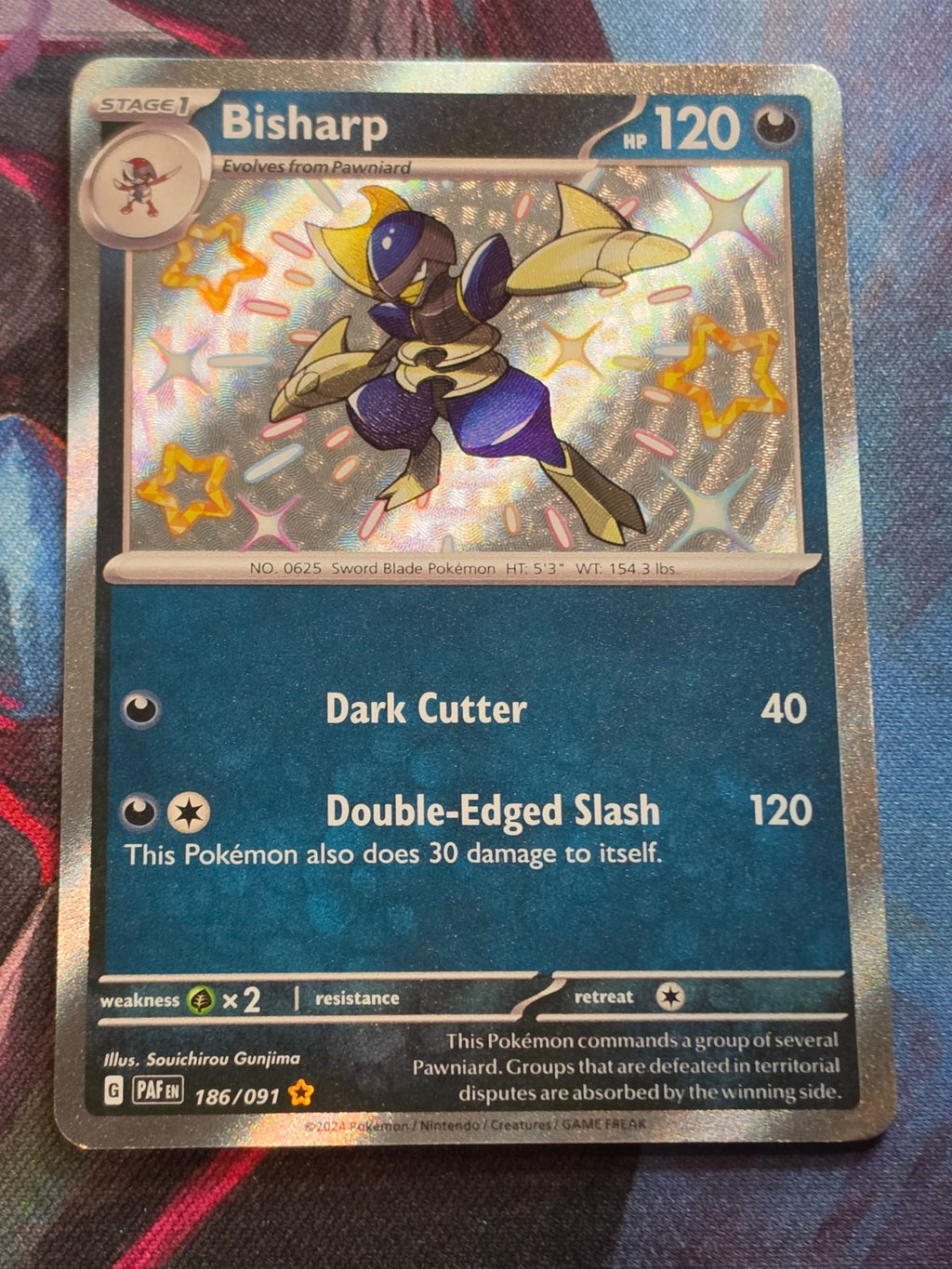 Bisharp Shiny Rare Paldean Fates 186/091 NM Pokemon