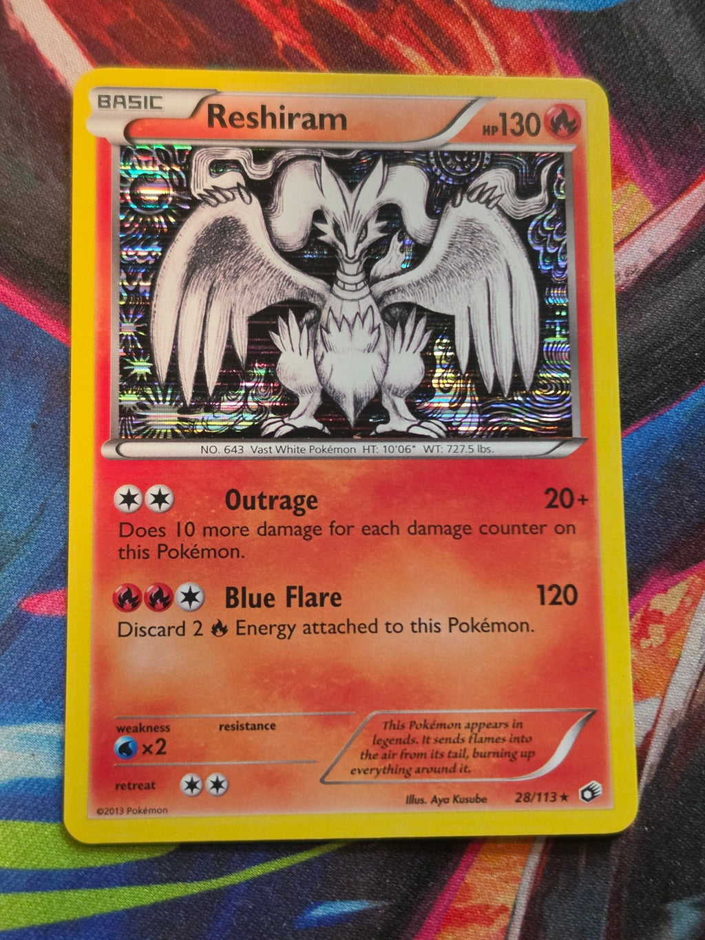 Reshiram - 28/113 - Legendary Treasures - Holo Rare - LP+ Pokemon