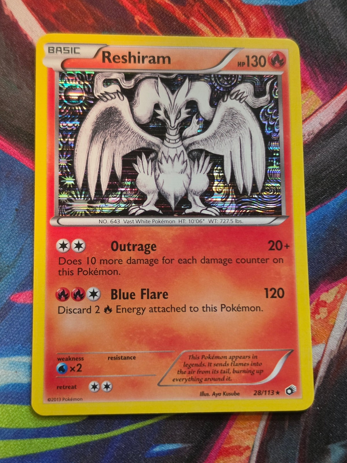 Reshiram - 28/113 - Legendary Treasures - Holo Rare - LP+ Pokemon