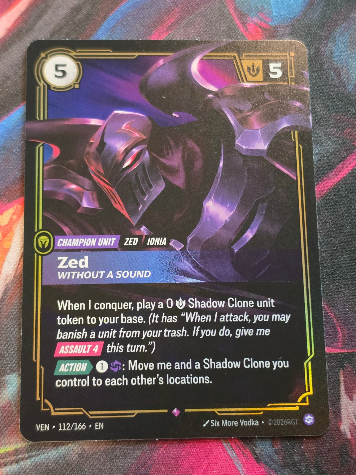 Zed, Without a Sound - 112/166 - Vendetta - Rare - NM