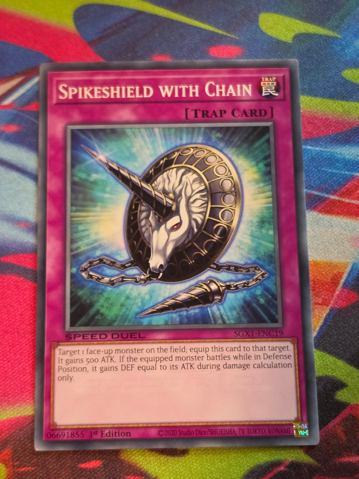 Spikeshield with Chain Common Speed Duel GX: Duel Academy Box SGX1-ENC19 1st Edition LP Yu-Gi-Oh!