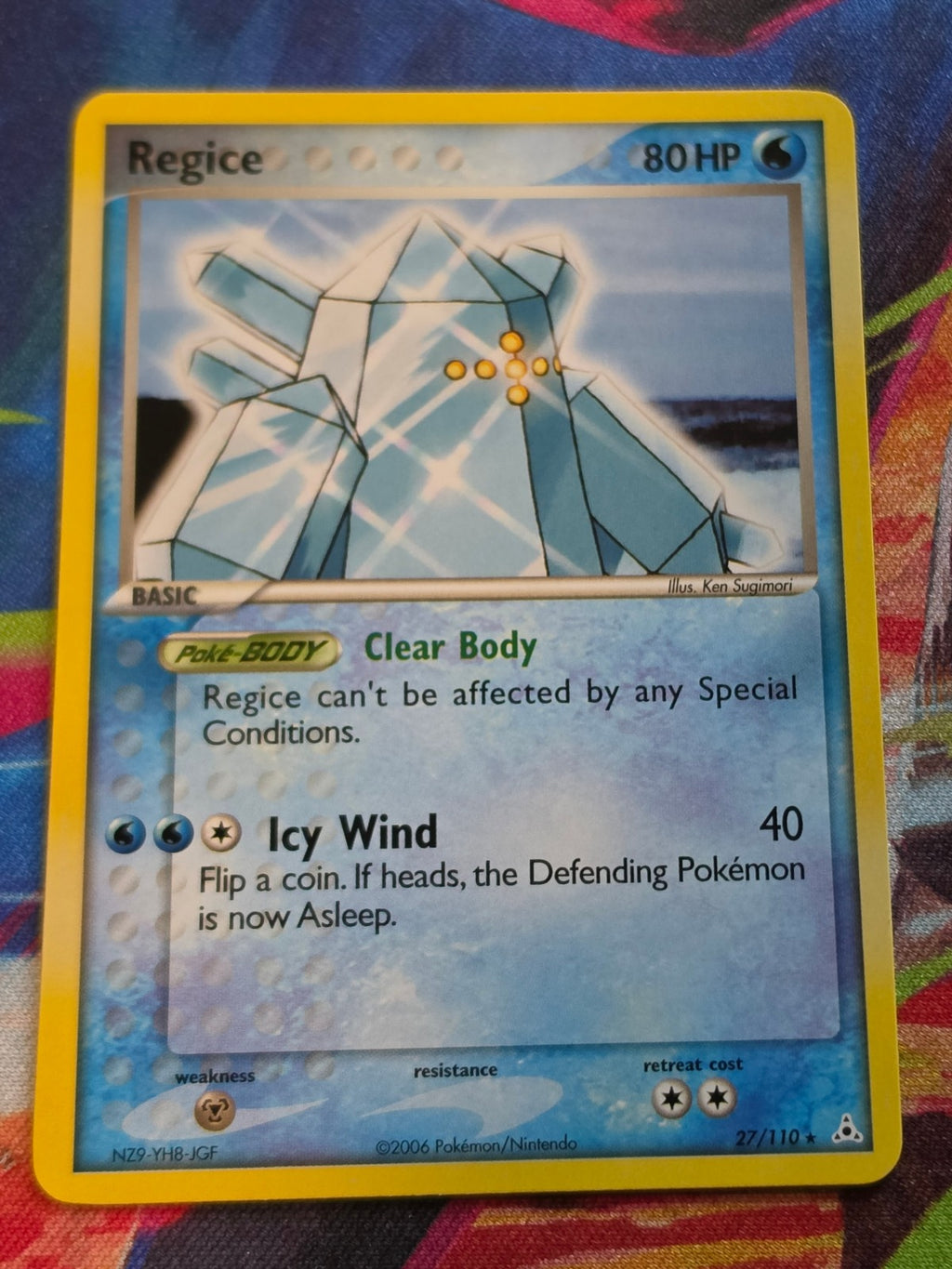 Regice Rare EX Holon Phantoms 27/110 NM Pokemon