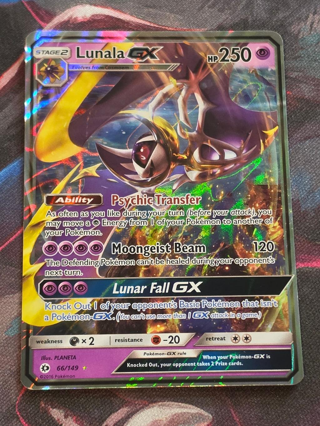 Lunala GX - 66/149 - SM Base Set - Ultra Rare - MP - Pokemon