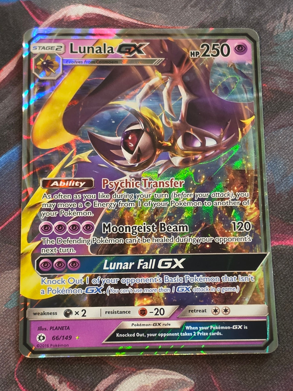 Lunala GX - 66/149 - SM Base Set - Ultra Rare - MP - Pokemon
