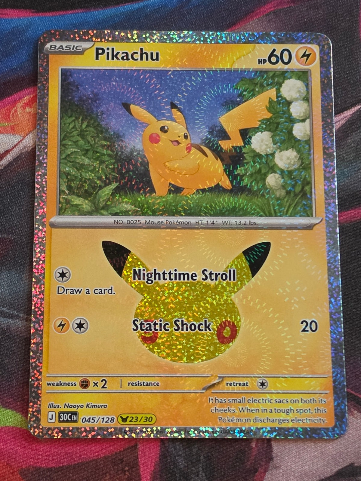 Pikachu - 045/128 - ME: 30th Celebration - Pikachu Rare - NM - Pokemon