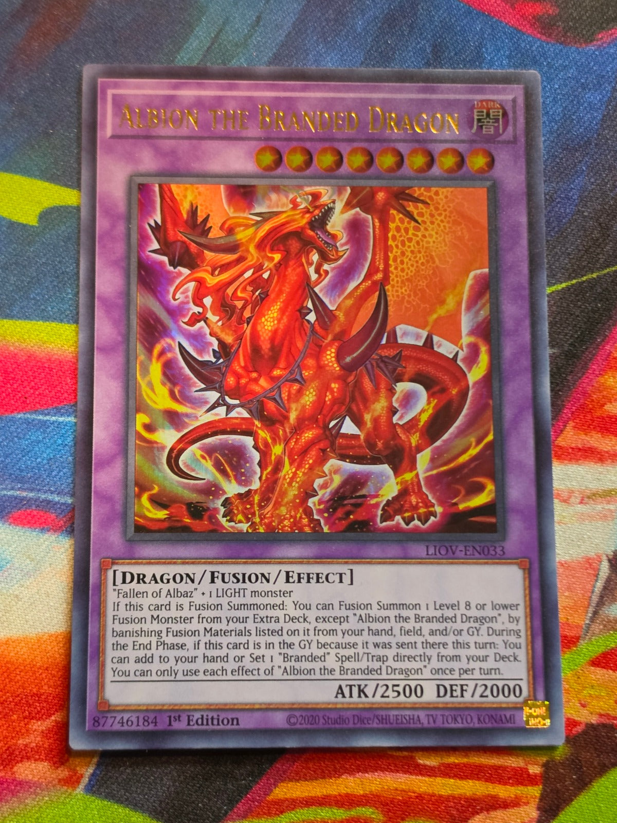 Albion the Branded Dragon Ultra Rare Lightning Overdrive LIOV-EN033 LP