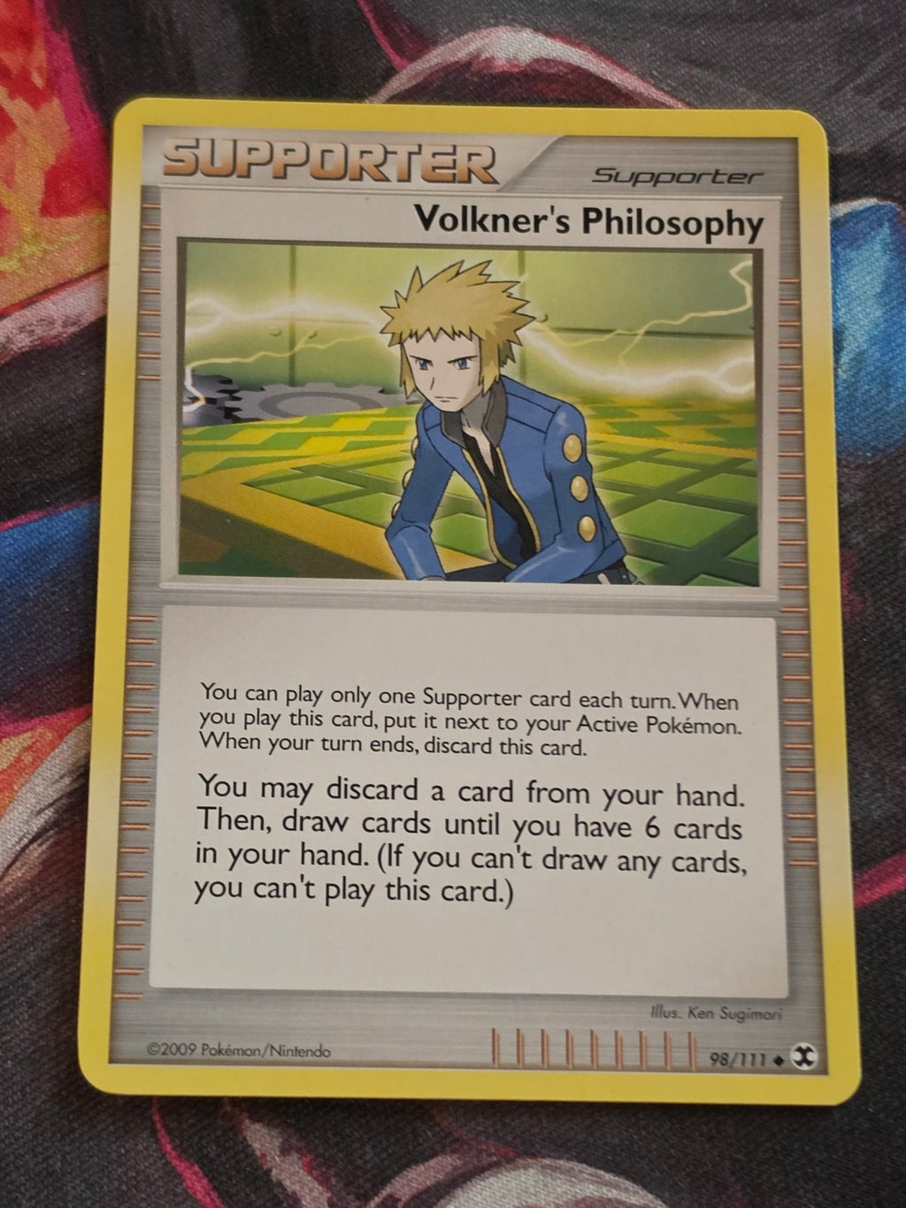 Volkner's Philosophy - 98/111 - Rising Rivals - Uncommon - LP - Pokemon