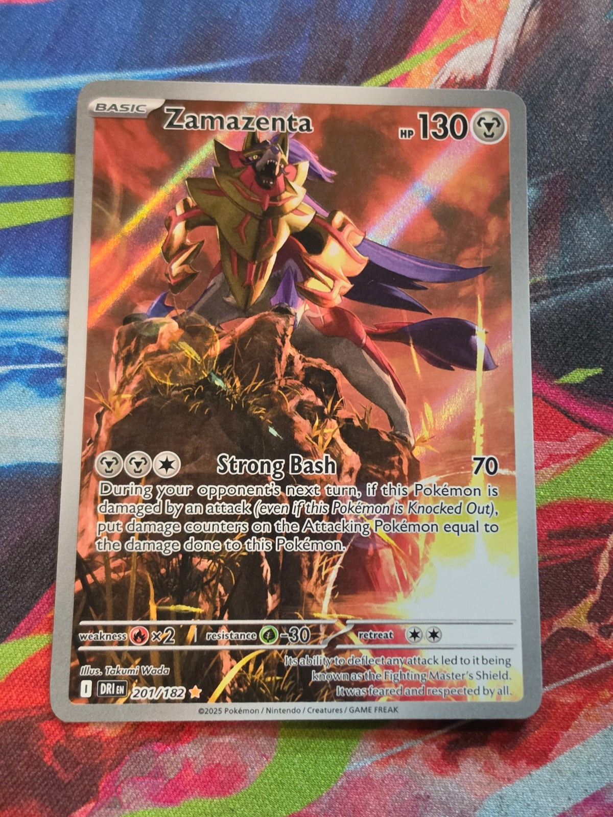 Zamazenta Illustration Rare SV10: Destined Rivals 201/182 NM Pokemon