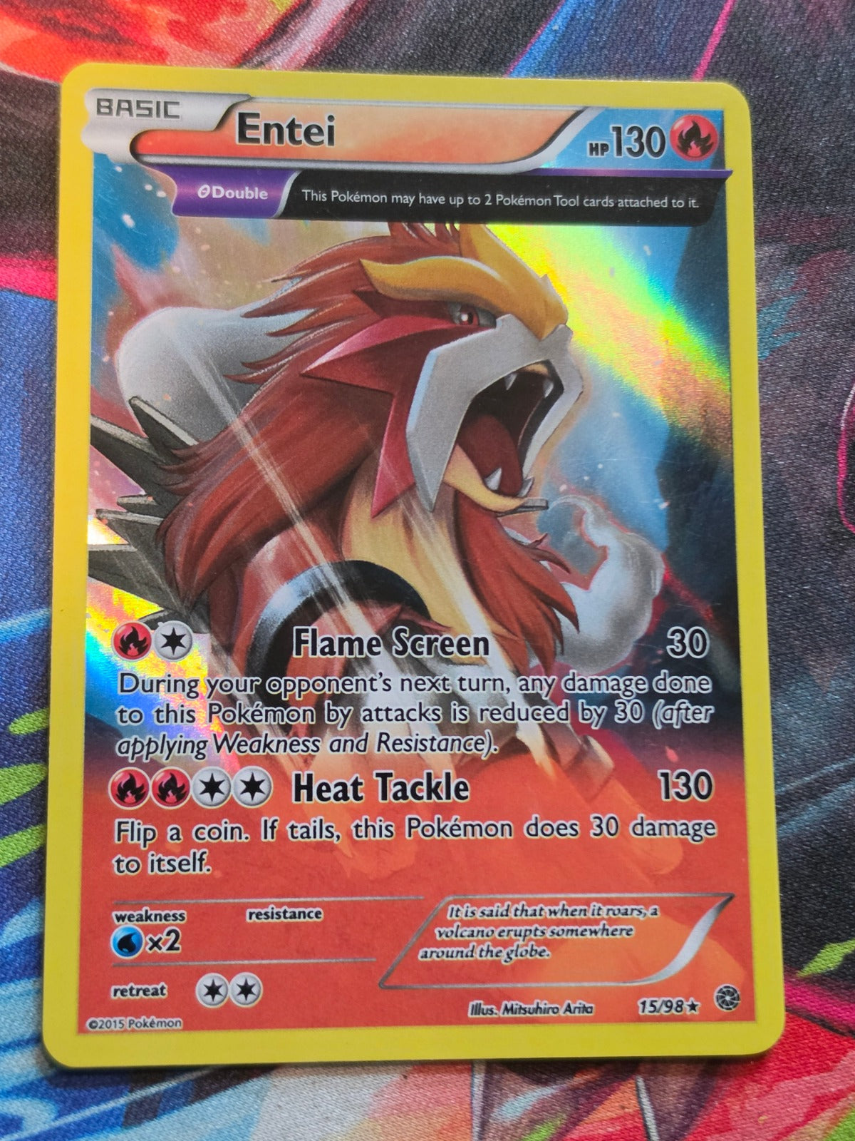 Entei Holo Rare Ancient Origins 15/98 MP Pokemon