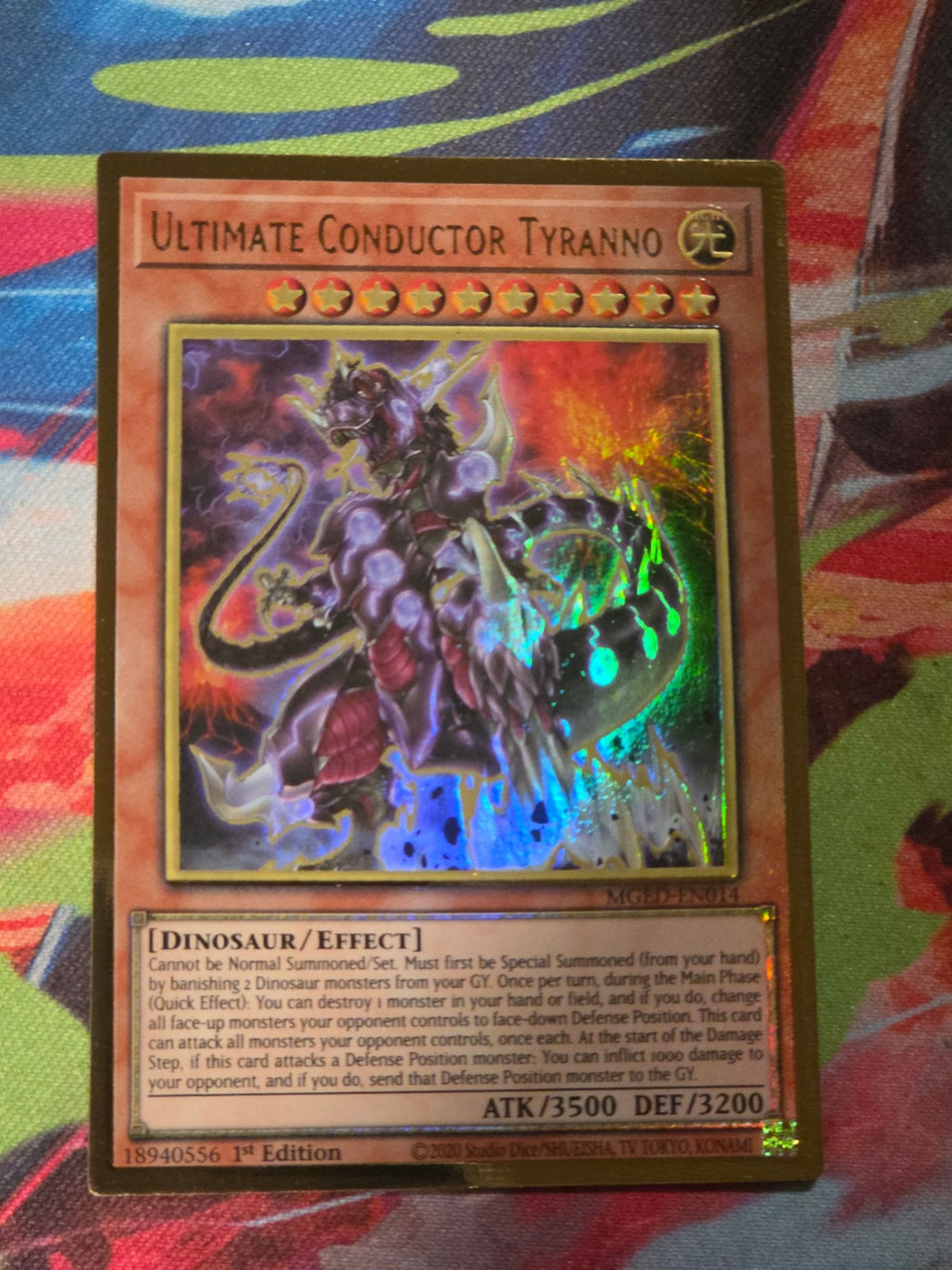 Ultimate Conductor Tyranno Premium Gold Rare Maximum Gold: El Dorado MGED-EN014 1st Edition LP Yu-Gi-Oh!