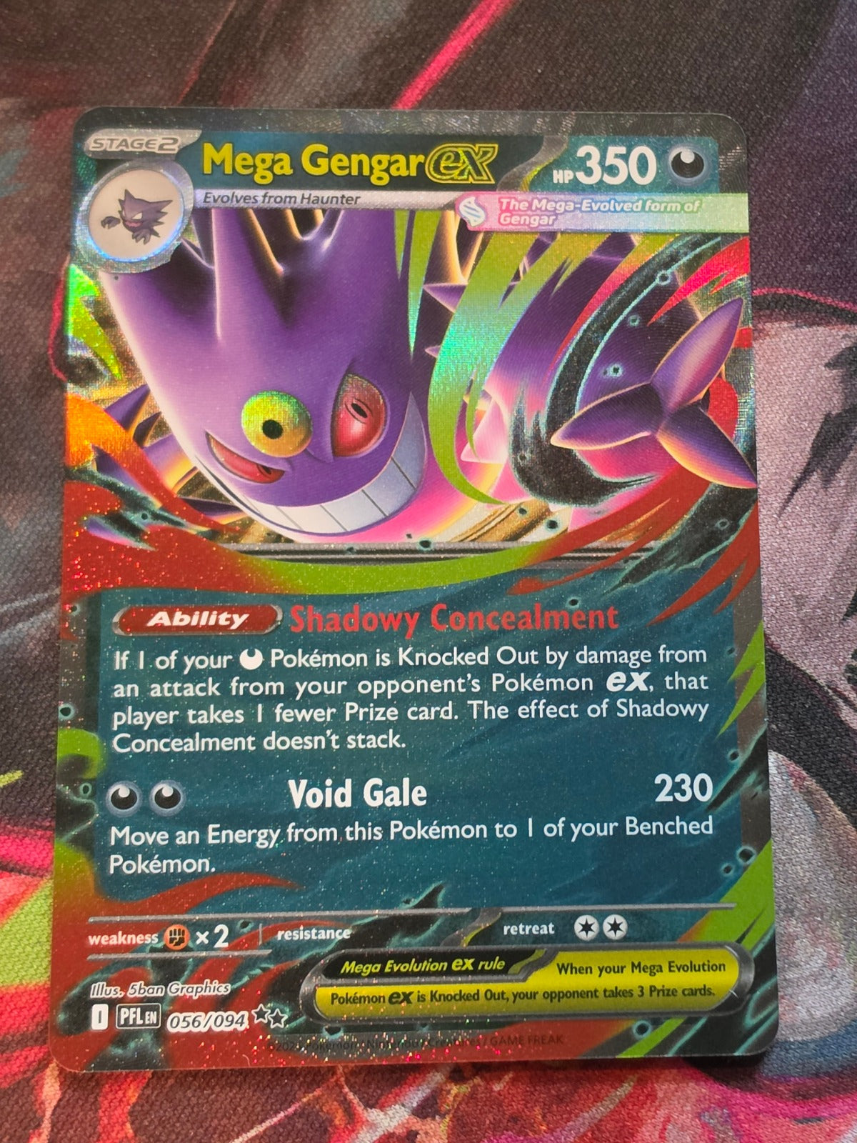 Mega Gengar ex Double Rare Phantasmal Flames 056/094 NM Pokemon
