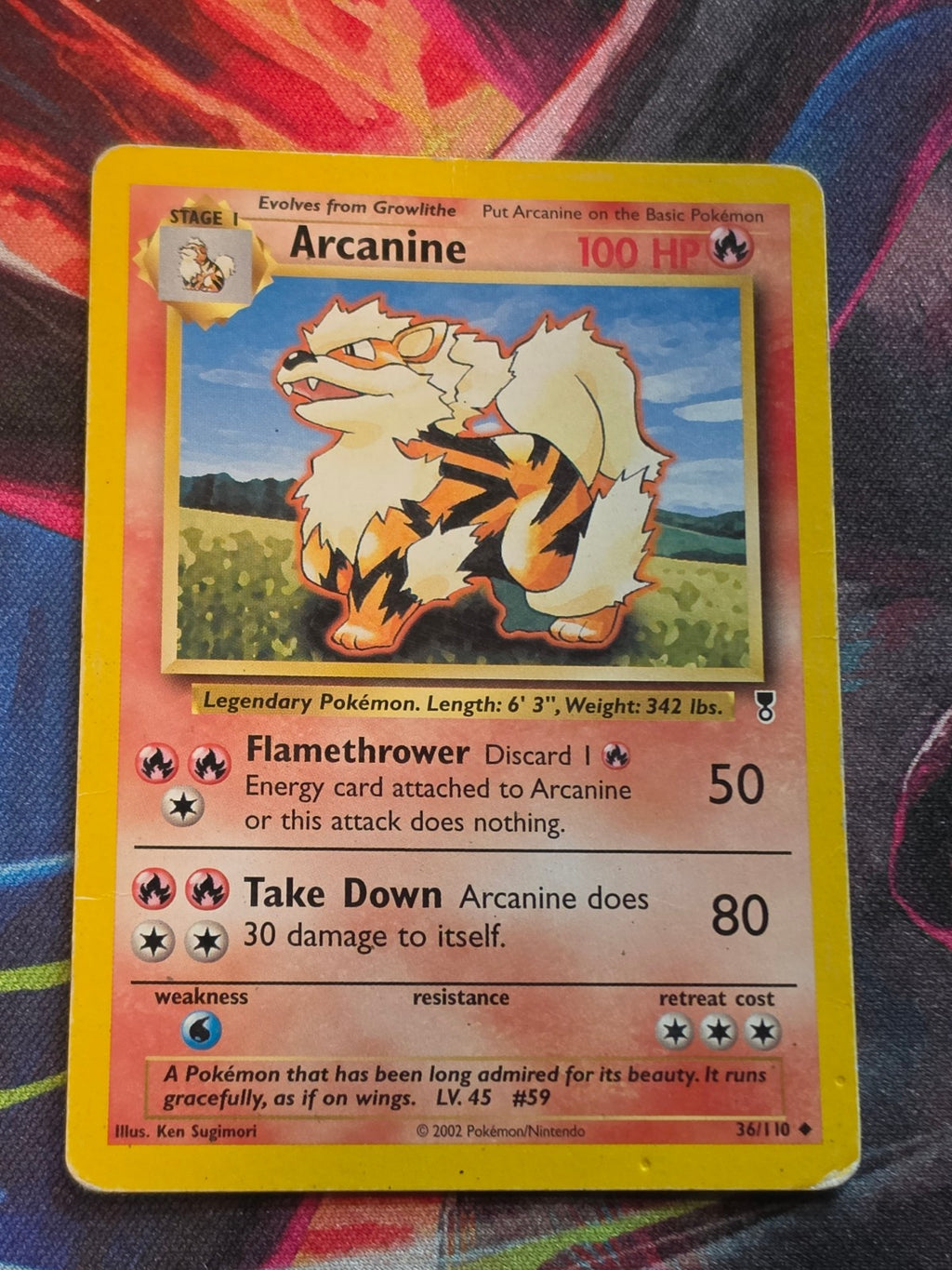 Arcanine Uncommon Legendary Collection 036/110 HP Pokemon