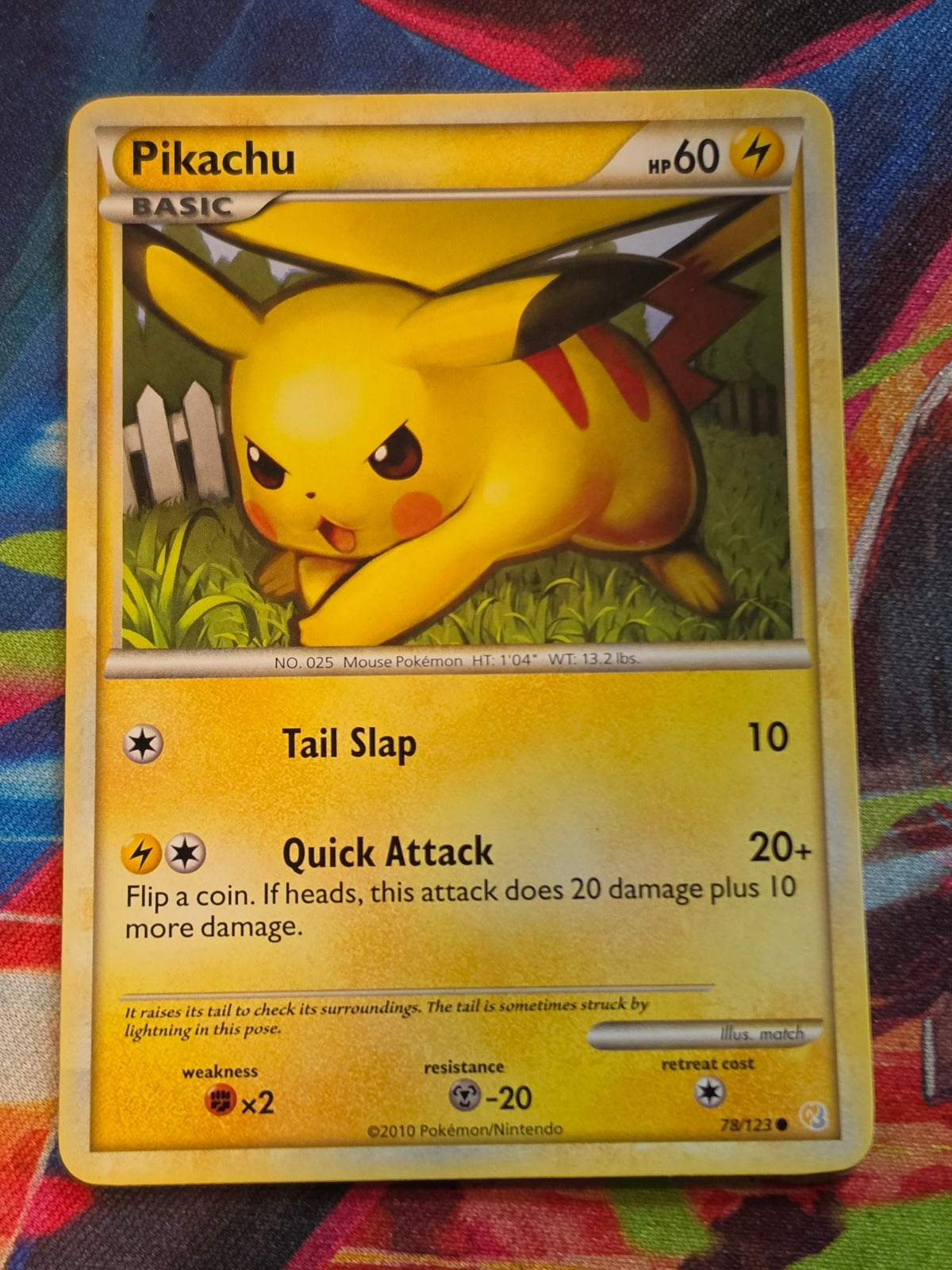 Pikachu Common HeartGold SoulSilver 78/123 LP Pokemon