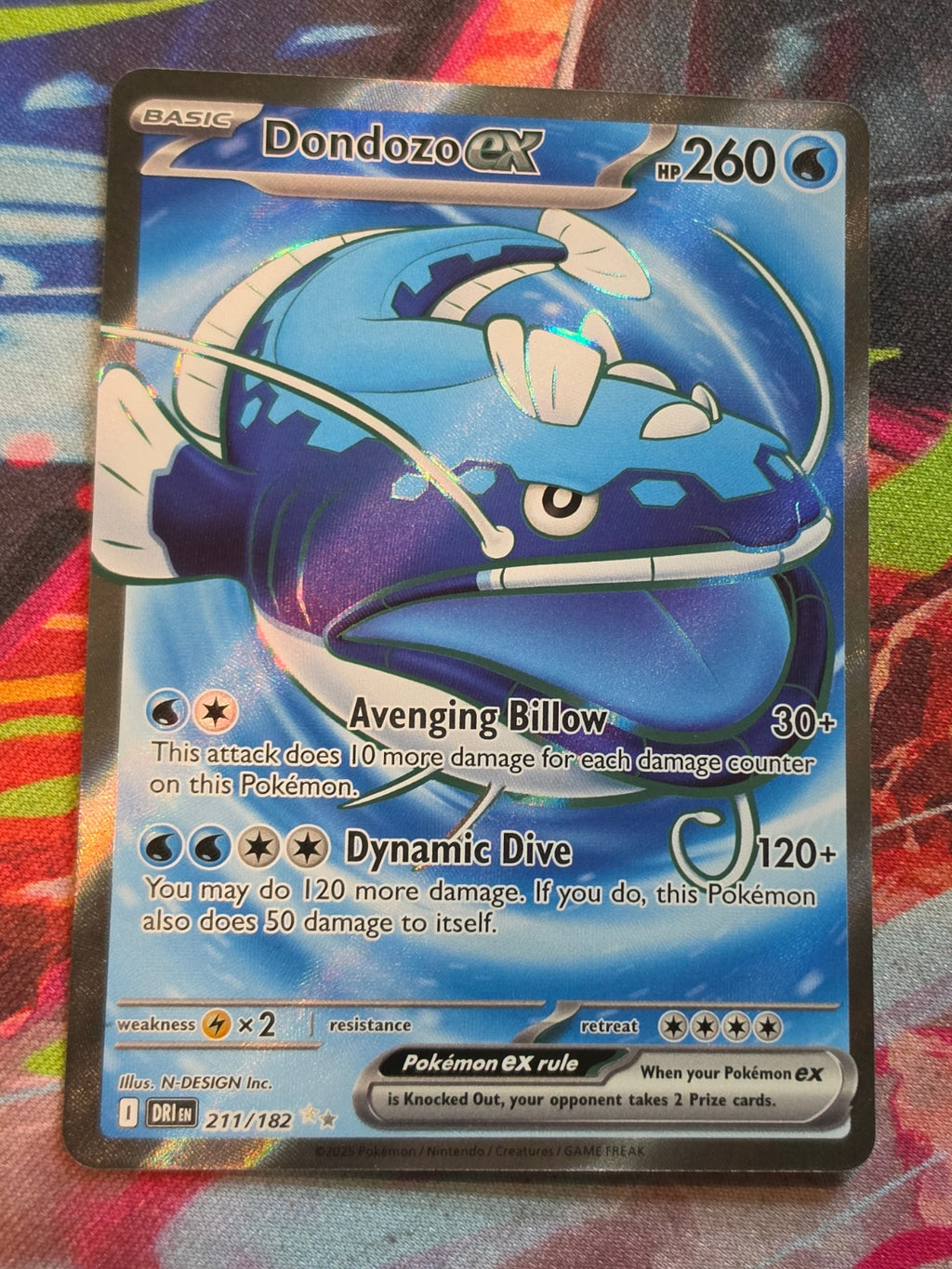 Dondozo ex Ultra Rare SV10: Destined Rivals 211/182 NM Pokemon