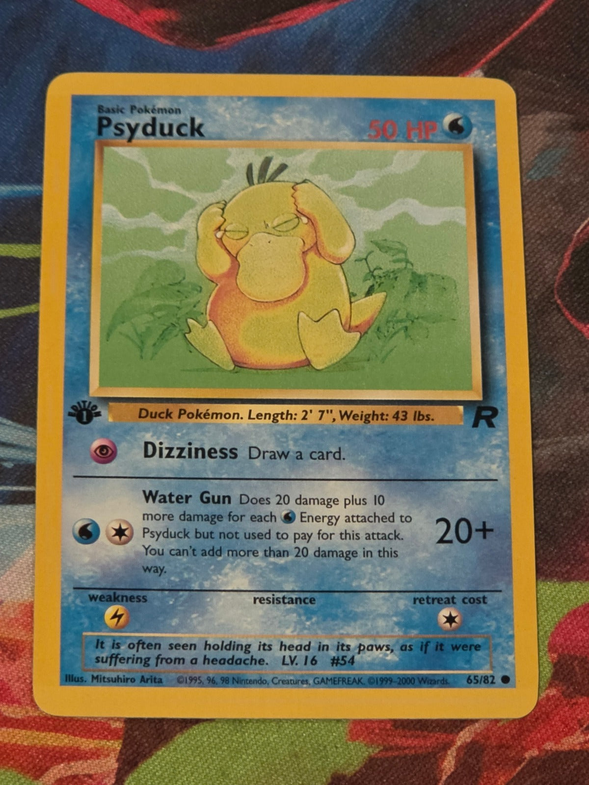 Psyduck Common 1st Edition Team Rocket 65/82 NM Pokemon