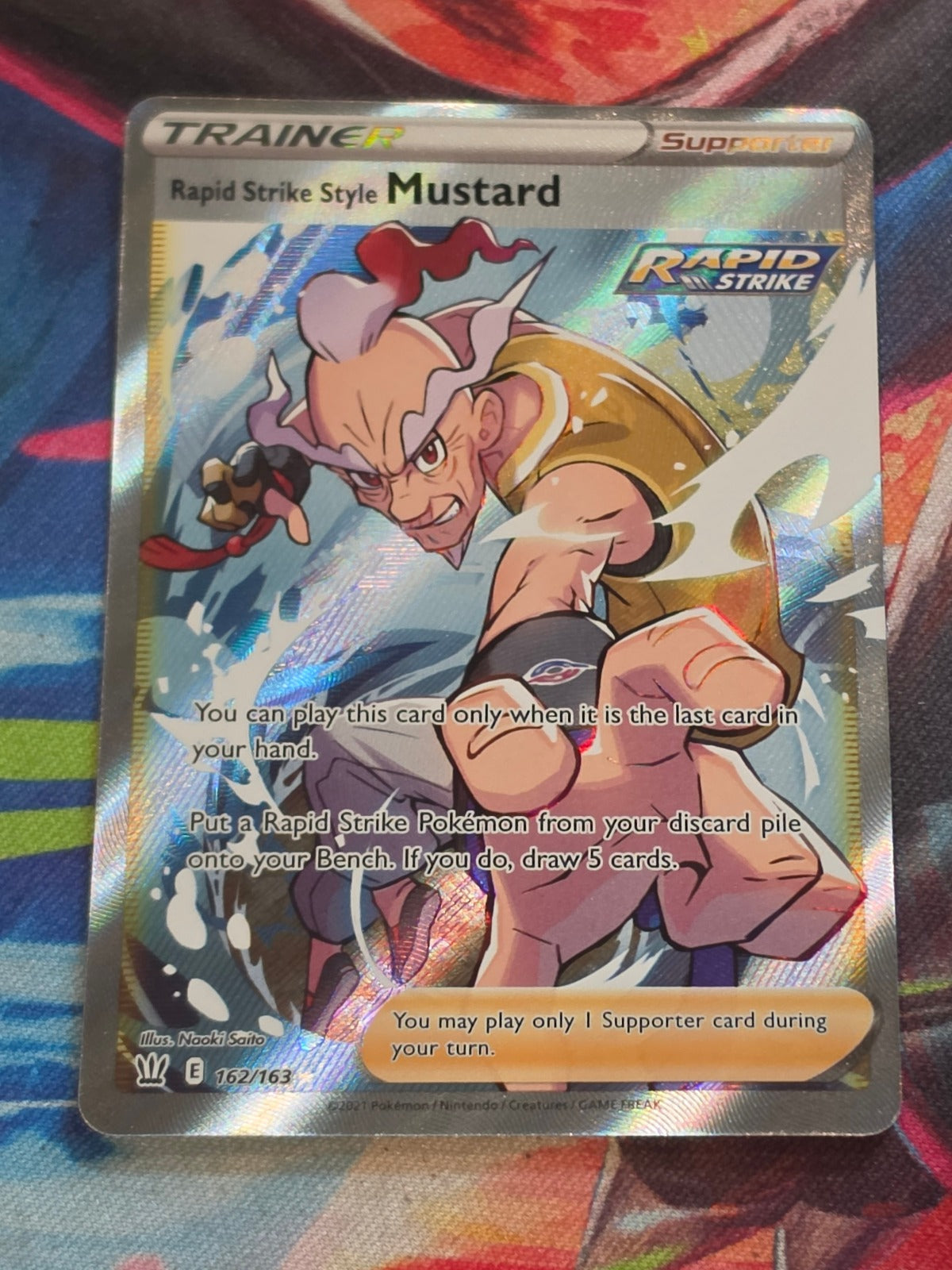 Rapid Strike Style Mustard (Full Art) Ultra Rare SWSH05: Battle Styles 162/163 NM Pokemon