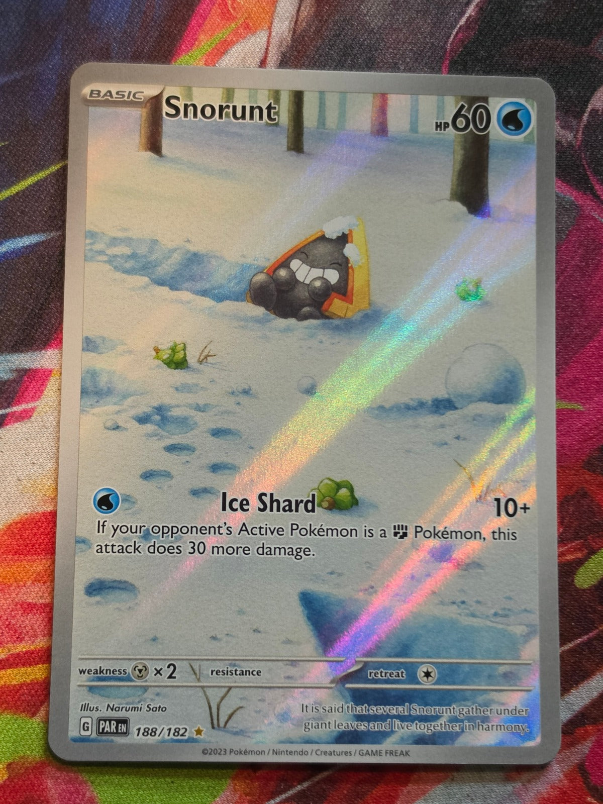Snorunt Illustration Rare SV04: Paradox Rift 188/182 NM Pokemon