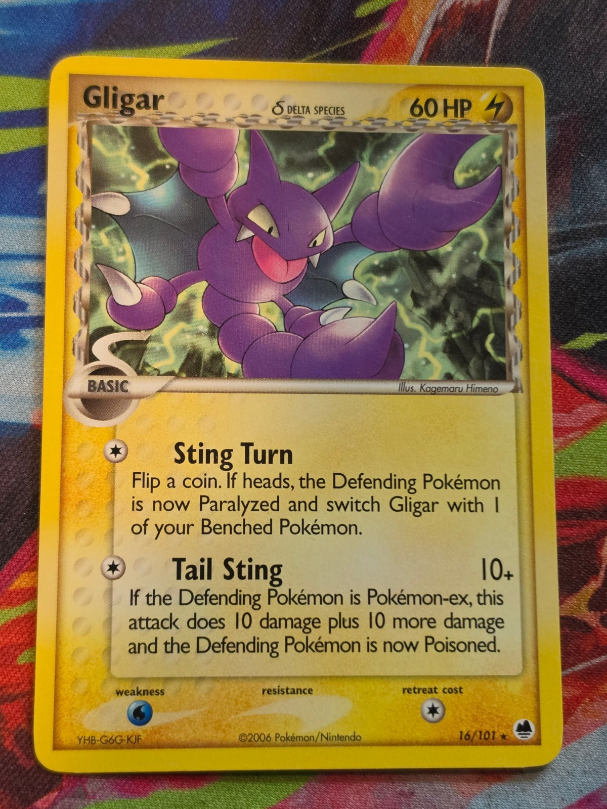 Gligar (Delta Species) Rare EX Dragon Frontiers 16/101 LP Pokemon