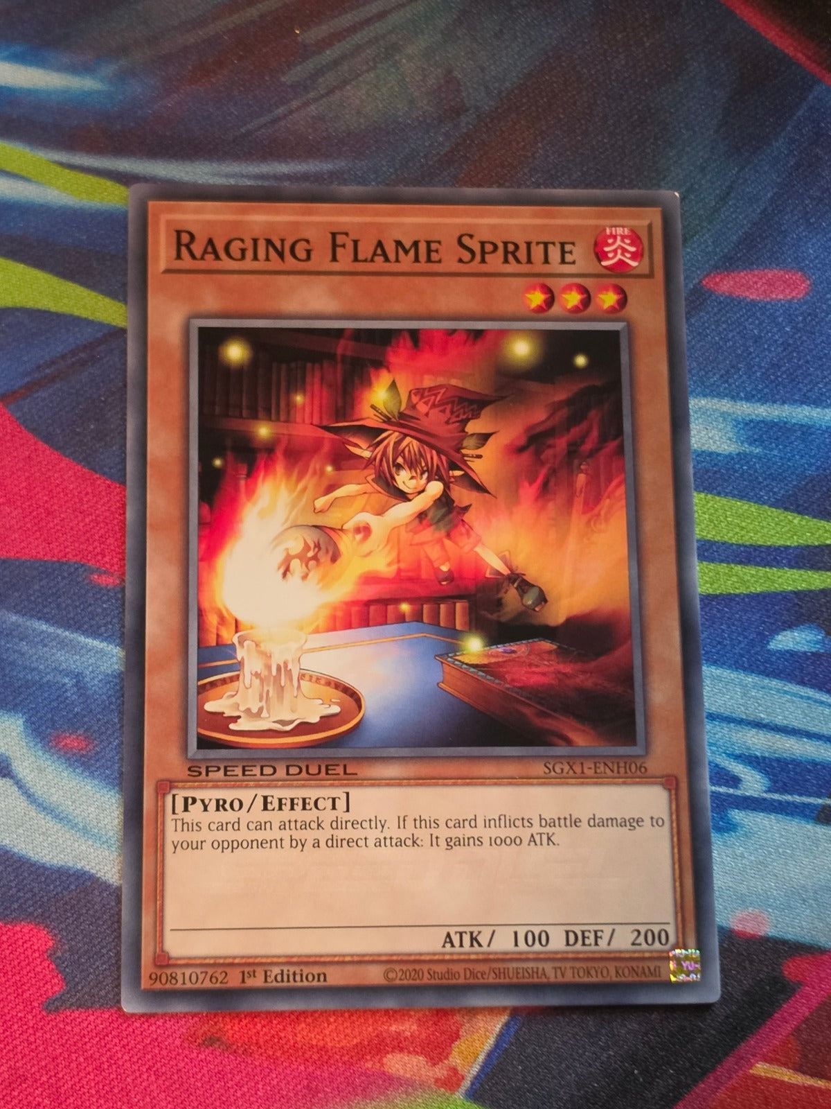 Raging Flame Sprite Common Speed Duel GX: Duel Academy Box SGX1-ENH06 1st Edition LP Yu-Gi-Oh!